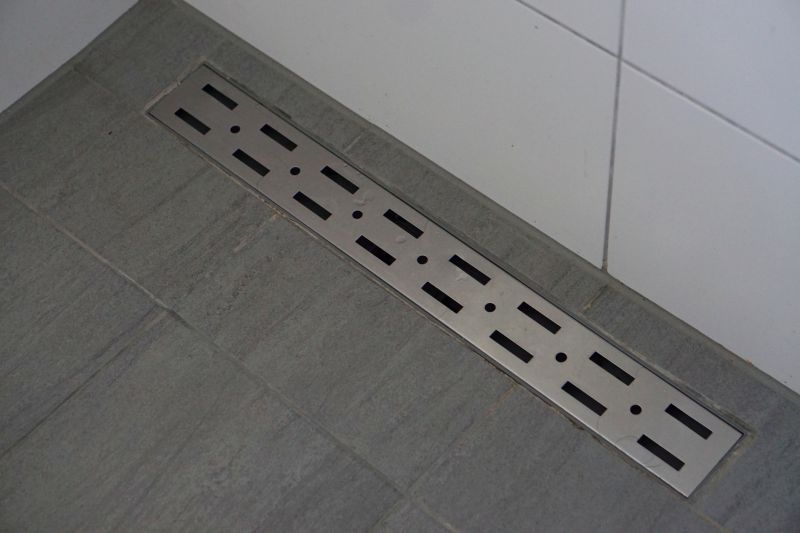 Elegant Shower with Linear Drain