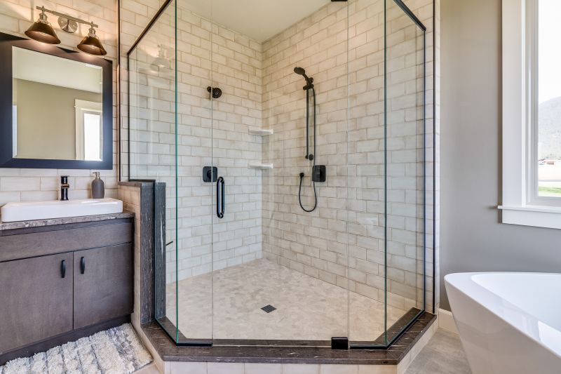 Corner Walk-in Shower with Frameless Glass